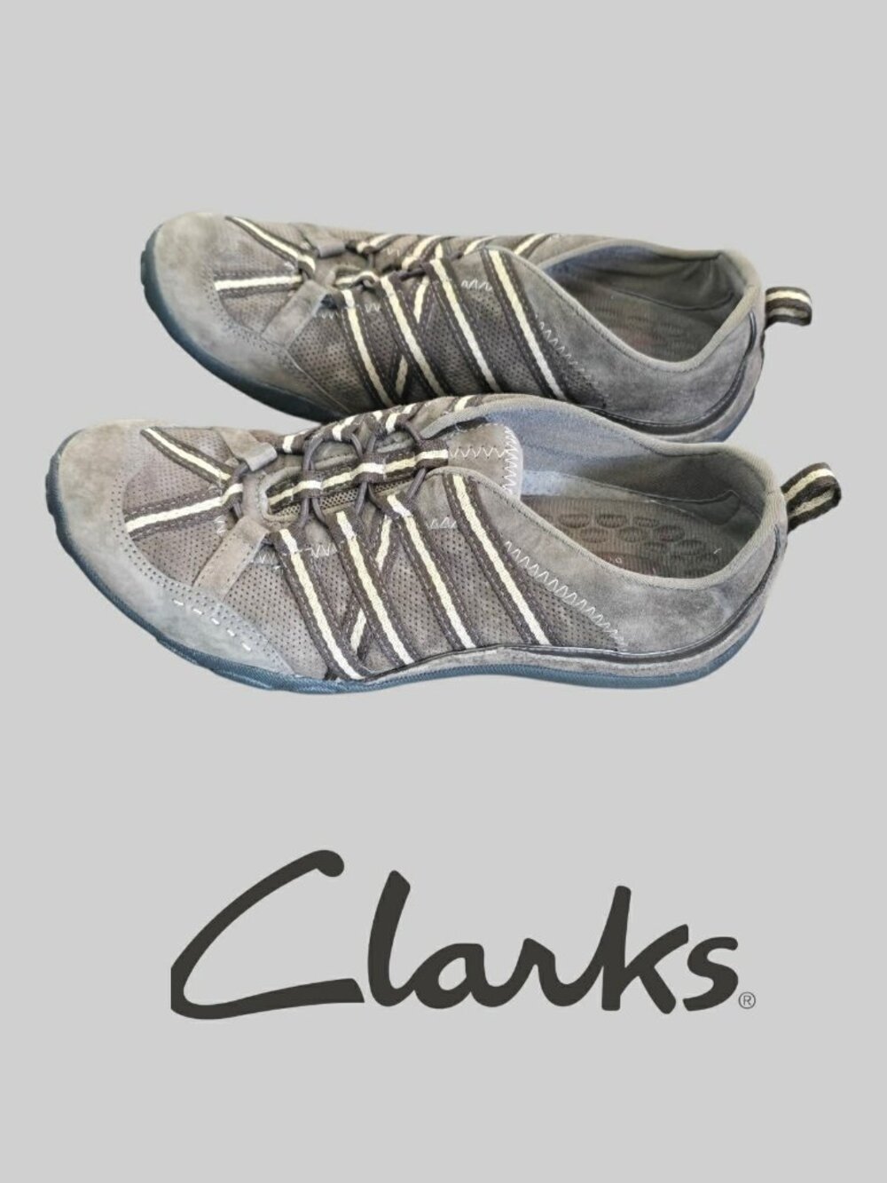 Privo by Clarks Bungee Athletic Slip On Brown  Casual Suede Shoes Womens 6M